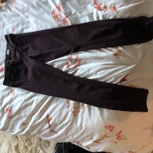 Skinny straight jeans.